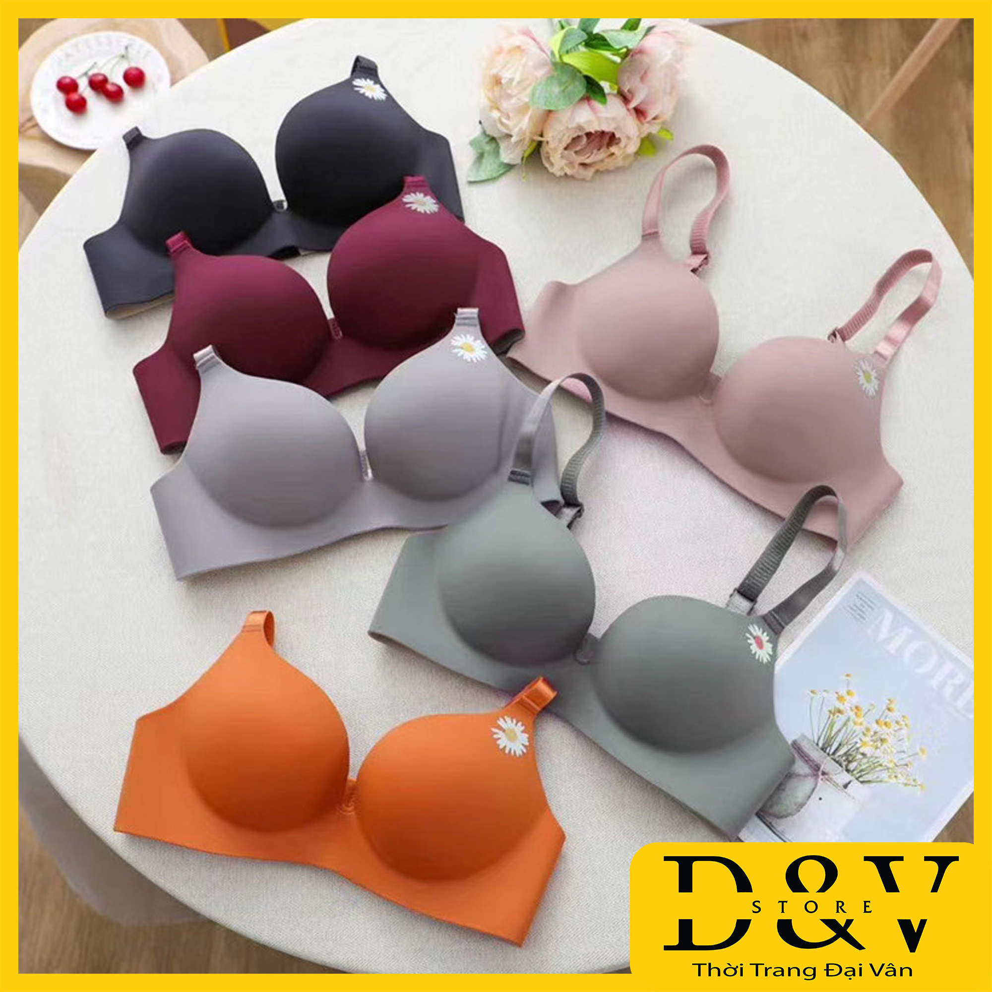 Áo Ngực, Áo Lót Su Hoa Cúc Siêu Hot, Su Non Không Gọng Nâng Ngực (Thời Trang Đại Vân)