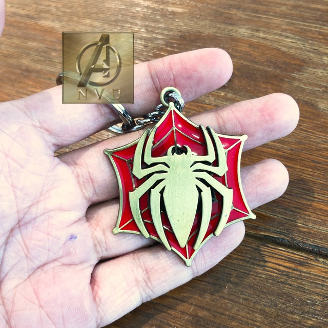 [HCM]Móc khoá Marvel logo Spiderman xoay mượt