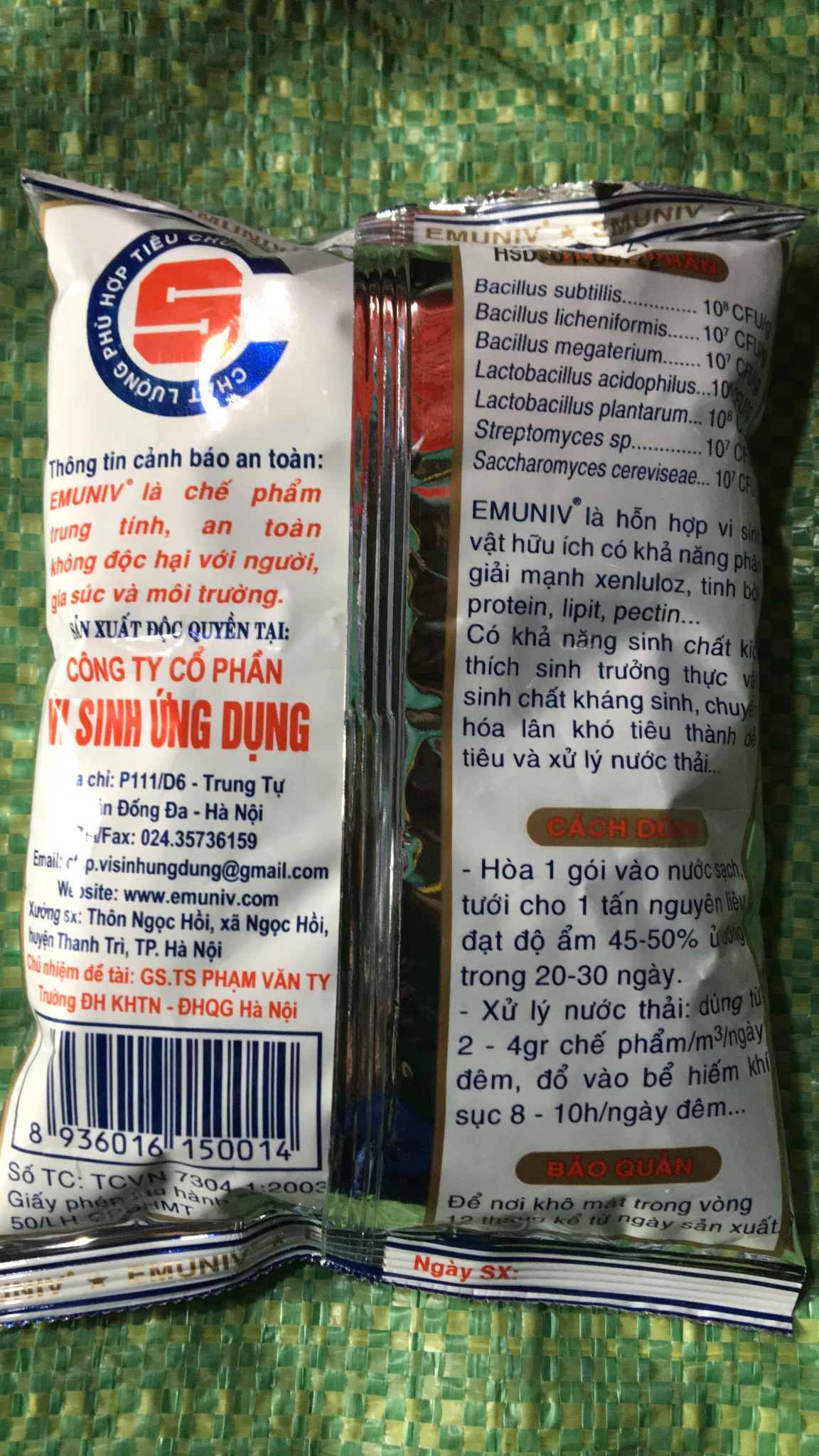 Chế phẩm vi sinh xử lý phế thải hữu cơ Emuniv gói 200gr