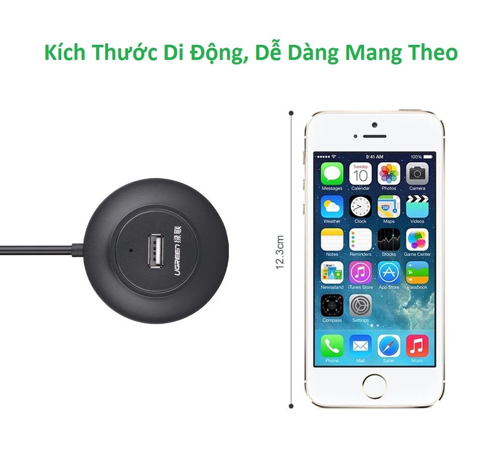 Hub USB UGREEN 20275 4 Cổng USB - Tích Hợp OTG Micro USB 3.0 (Samsung Galaxy S5/Note 3)
