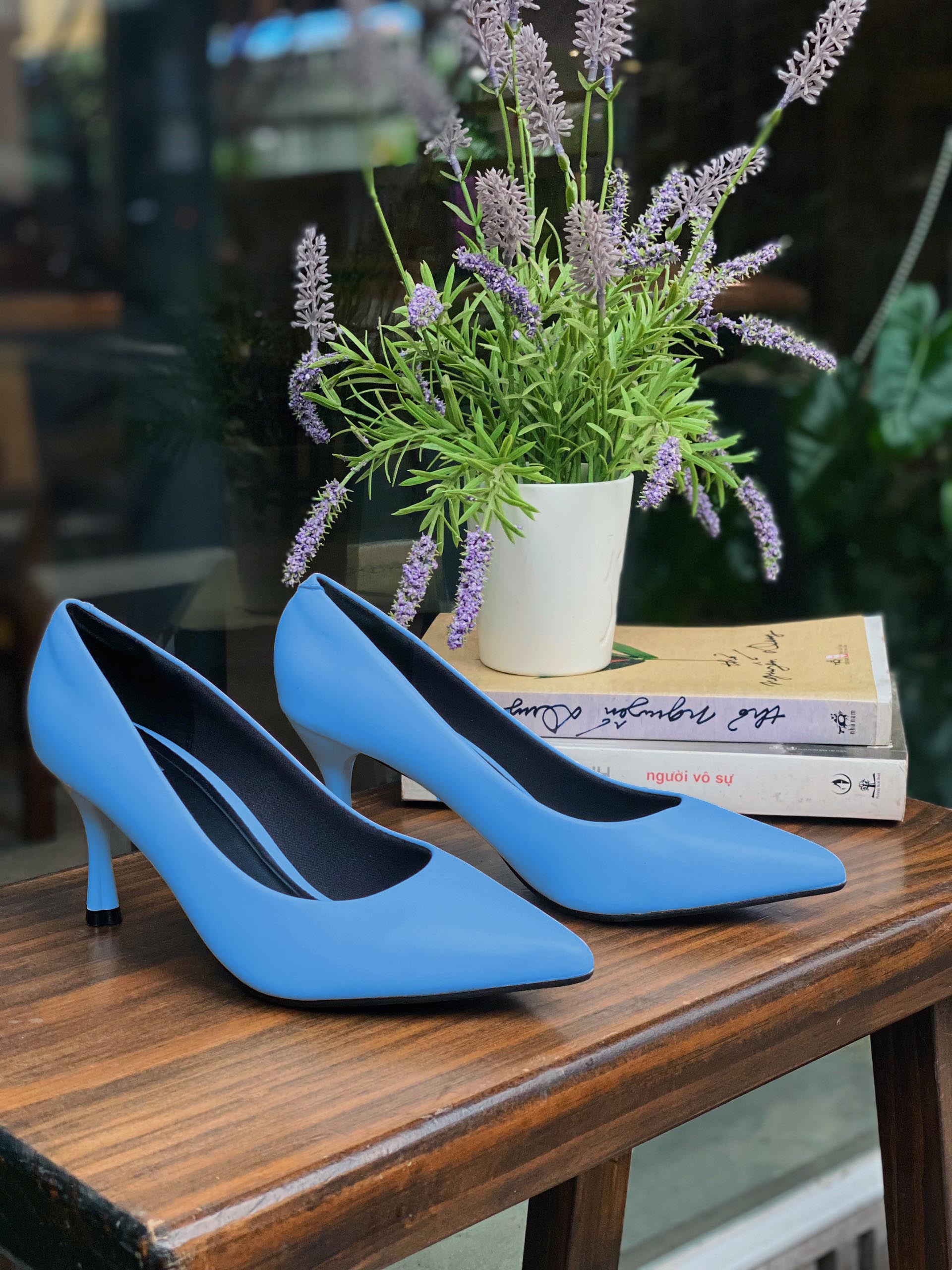 Giày Cao Gót 7cm Mũi Nhọn Gót Nhọn Pixie X457