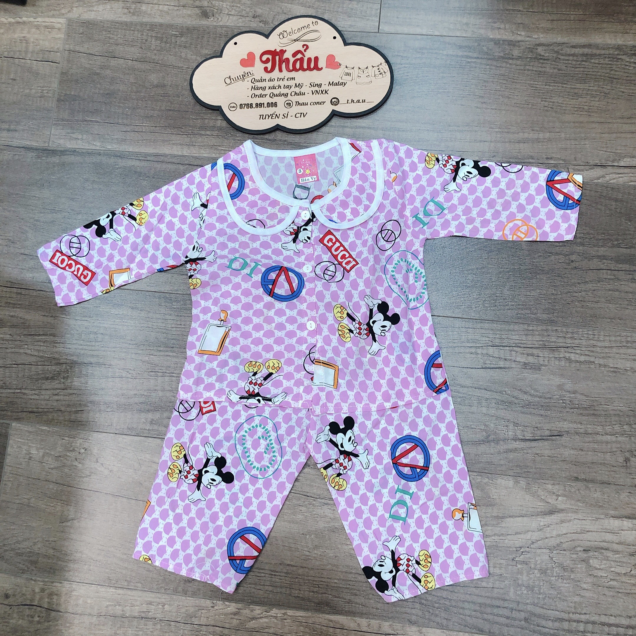 [COMBO 3 BỘ 110K] - BỘ TOLE TAY DÀI BÉ GÁI (7-18KG)