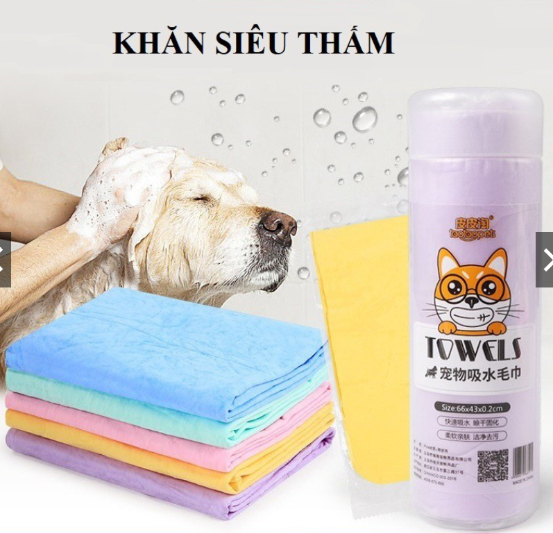 Khăn tắm chó mèo siêu thấm nước