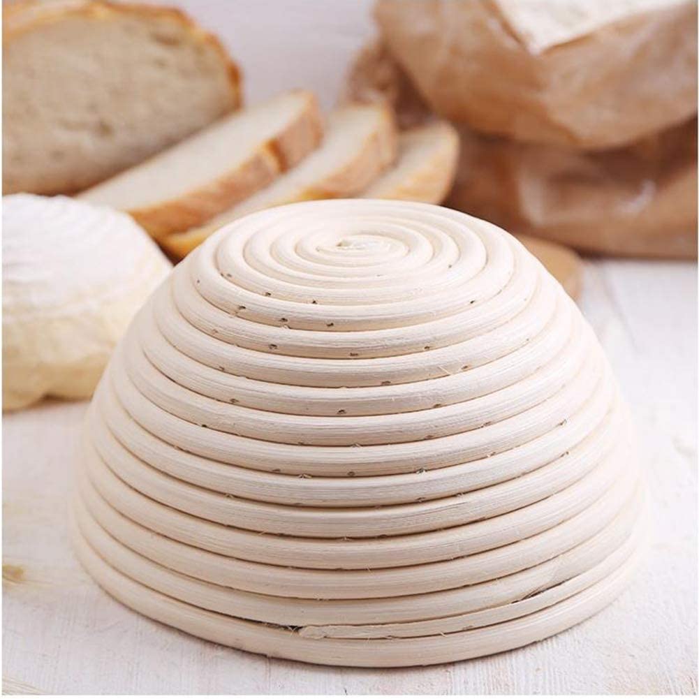 [HCM Rổ Mây Khuôn Ủ Bánh Mì Tròn Có Vải Lót 26x8cm Collini Nhập khẩu Đức - Handmade Round Rattan Proofing Baskets with Fabric