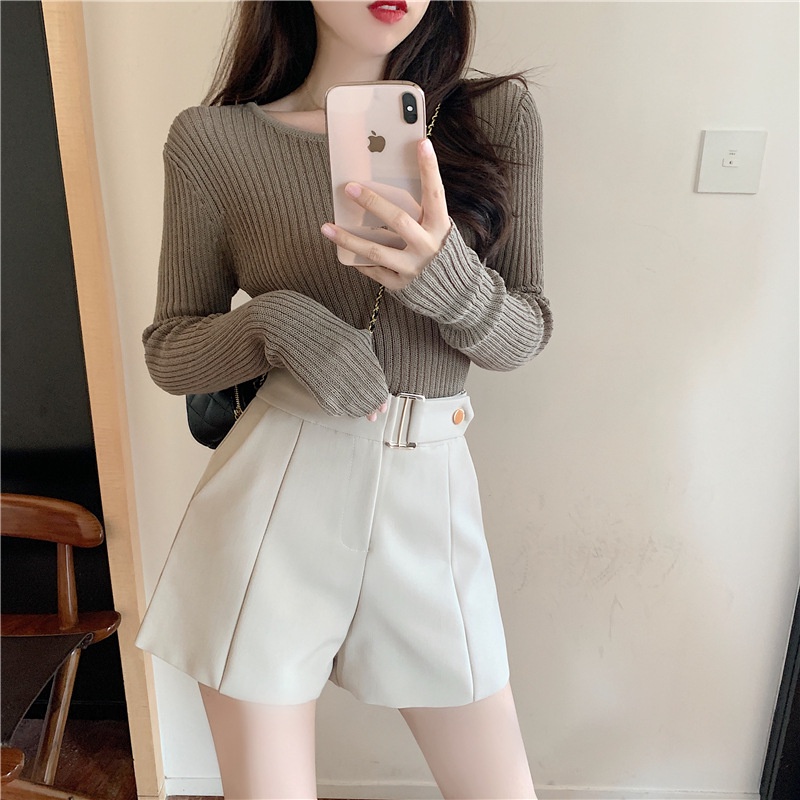 Quần short nữ lưng Cao quần đùi nữ lưng cao cạp đai có cúc bấm vải mưa vitex