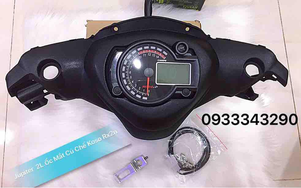 Trọn Bộ Bợ Cổ Jupiter MX Mắt Cú 2 Lỗ Ốc Chế Đồng Hồ KoSo Rx2n!