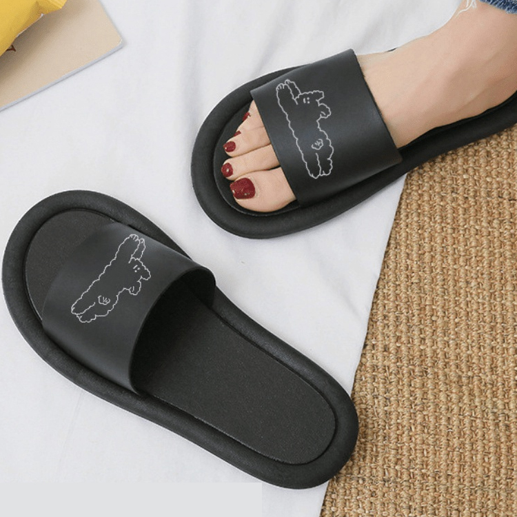 Bathroom home office slippers indoor anti-skid teddy bear slippers, rubber strap slippers for bathroom, cheap house slippers