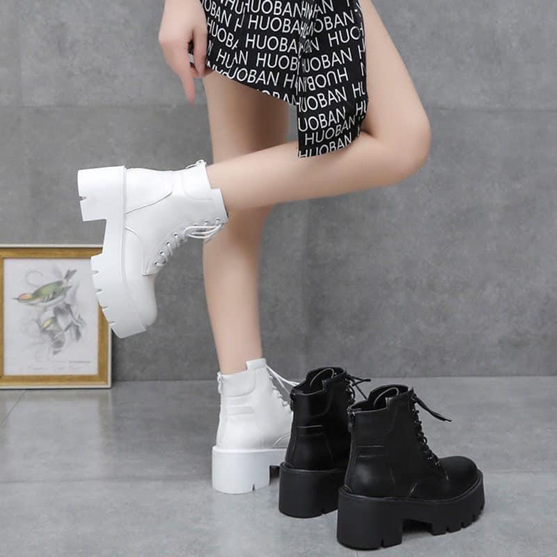 Bốt chiến binh buộc dây đế cao 7P Siêu chất (MãA91)