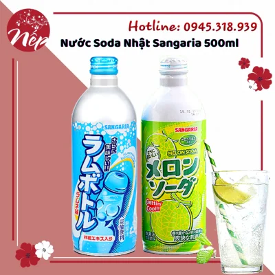 Nước Soda Nhật Sangaria 500ml đủ vị (Date: T5/6.2022)