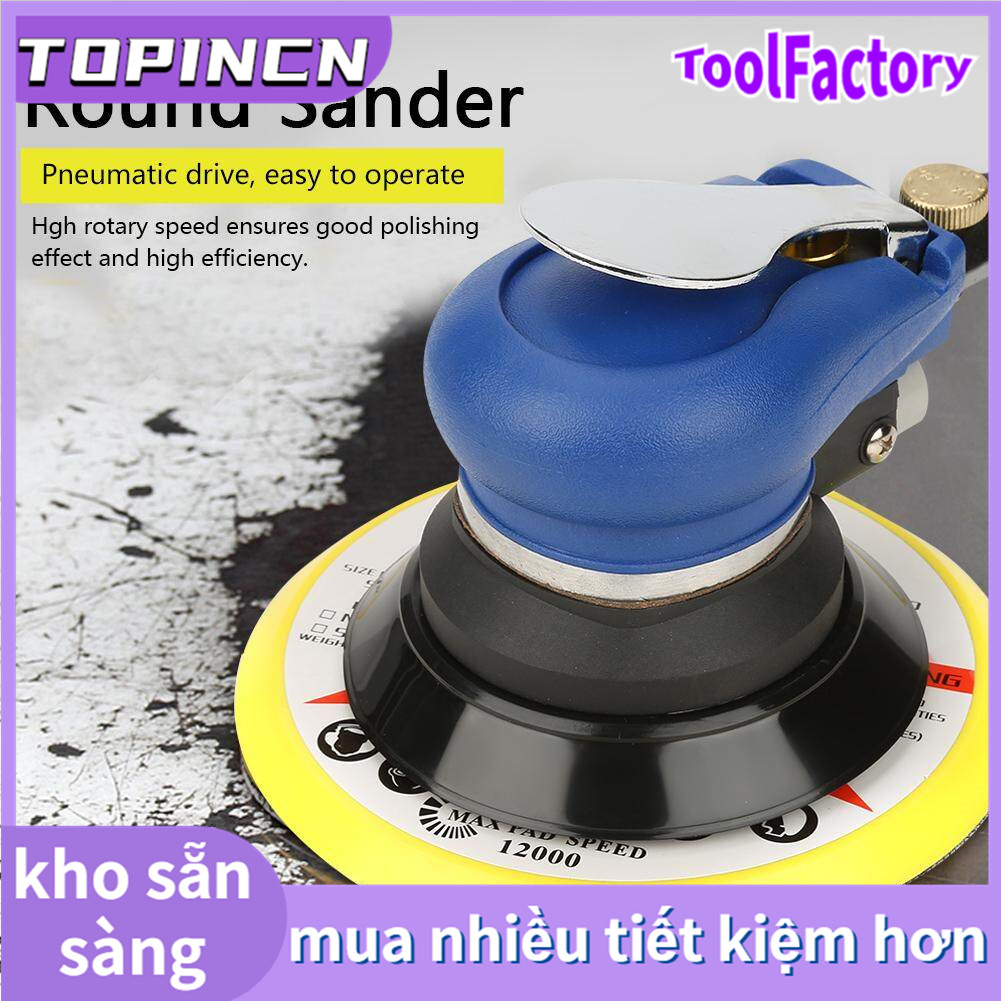 AT-980 5"/6" Air Random Orbital Sander Round Polisher Pneumatic Hand Sanding Tool