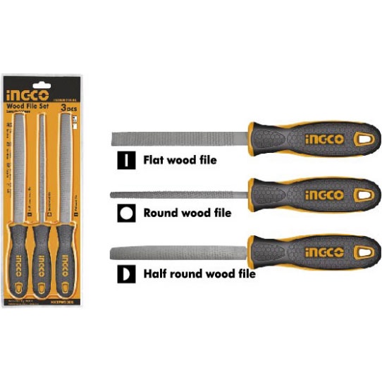 Bộ giũa gỗ 3 chi tiết ingco hktfw0308