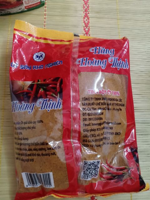 Bột ớt khô hoàng thịnh gói 500g - Bột ớt - 1000g
