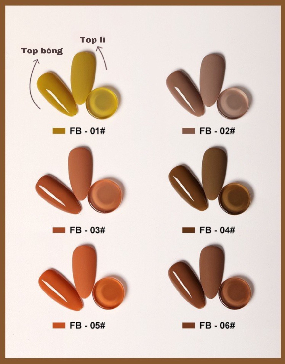 [HCM] Sơn Gel AS | Màu Nâu Hạt Lanh | Mã FB