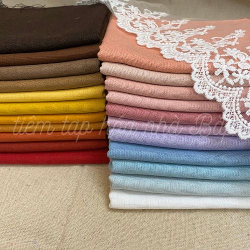 Vải Linen Bột Tông Màu Pastel