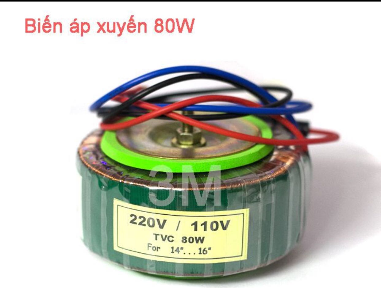 Biến áp xuyến 80w 220vac- 110vac - bienapxuyen80w