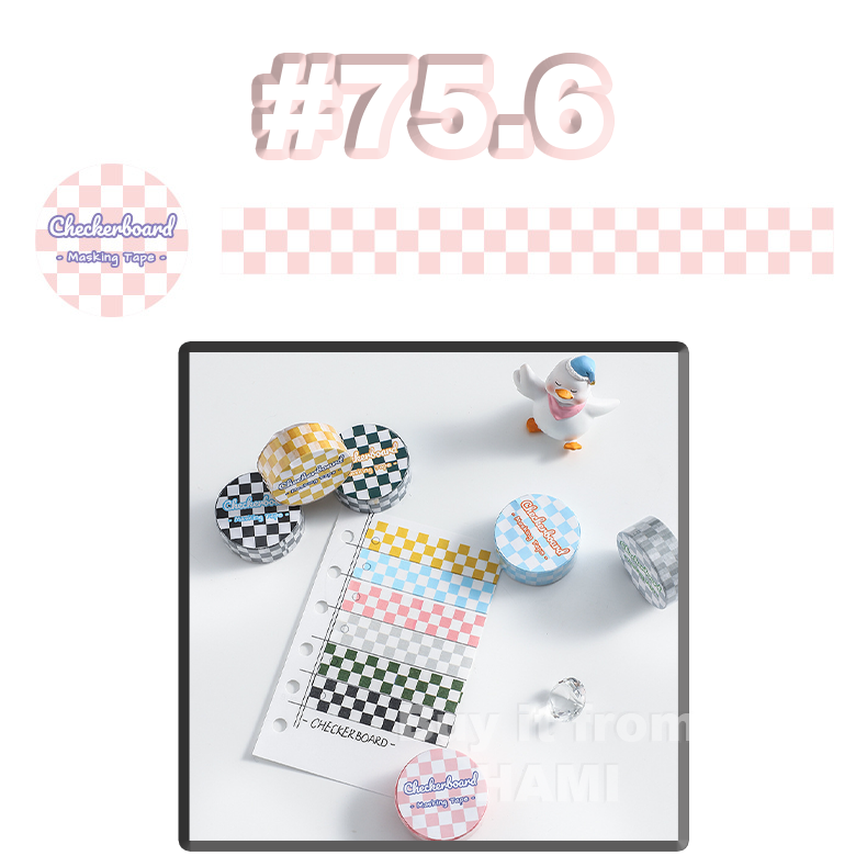 Washi tape caro pastel trang trí sổ tay, planner, scrapbook, bullet journal…