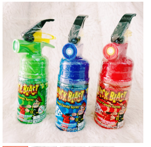 1 bình kẹo xịt bình chua Cứu Hỏa Quick Blast Mỹ