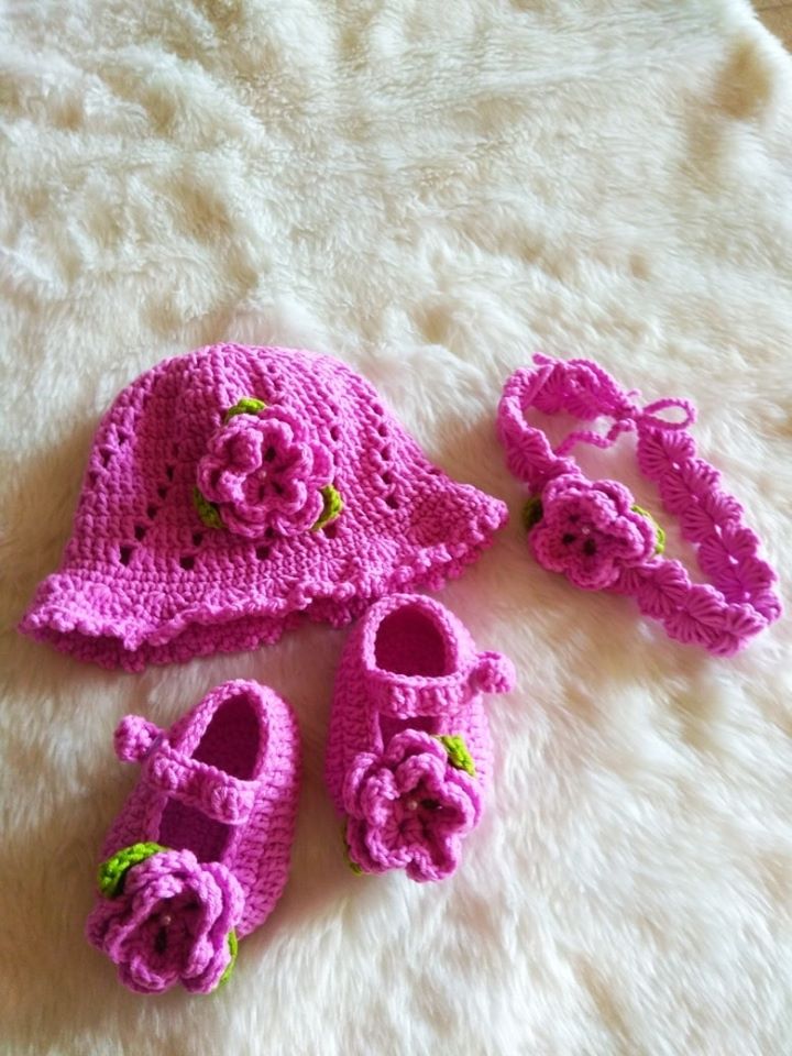 SET MŨ VÀ GIÀY LEN CHO BÉ SL043