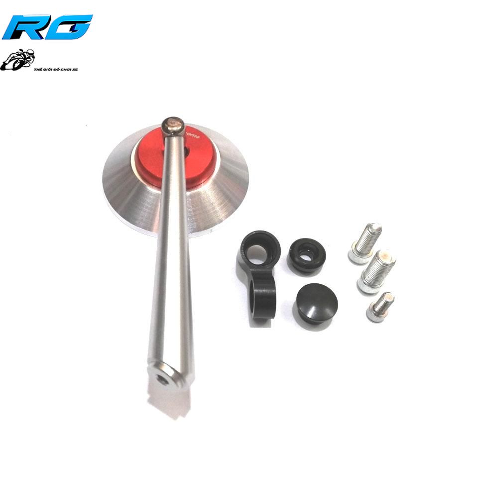 [HCM]Gương chiếu hậu xe máy Tròn Rizoma màu bạc - 1 cái