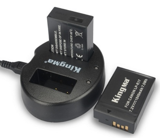 Bộ 2 pin 1 sạc đôi Kingma LP-E17