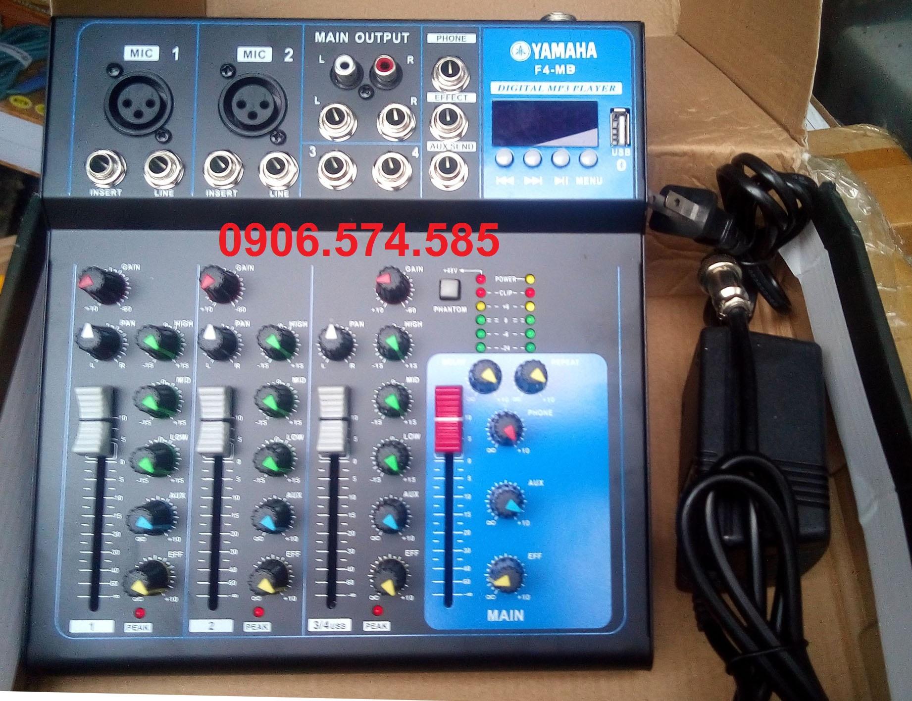 [HCM]Mixer F4 Yamaha Bluetooth Thu Âm USB - Bàn trộn âm F4