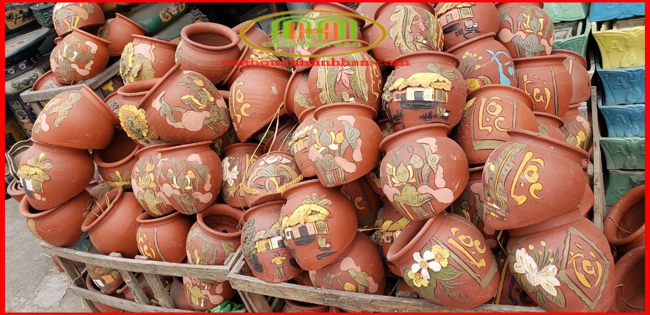 Chậu ốp tường gốm trồng hoa cây cảnh