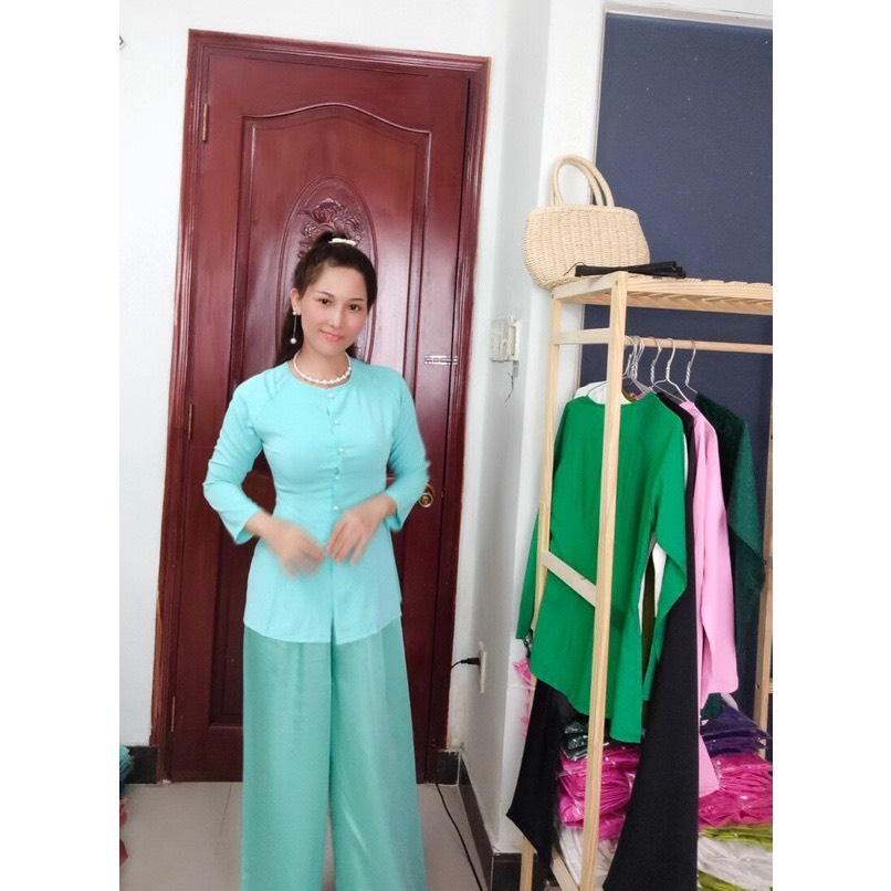 ÁO BÀ BA VẢI LỤA TRƠN