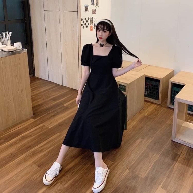 Đầm maxi cổ vuông bigsize 55-90ký ( ML999)