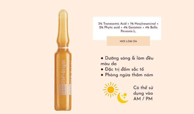 Tinh Chất Làm Sáng Da Mờ Thâm MartiDerm Pigment Zero DSP-Bright