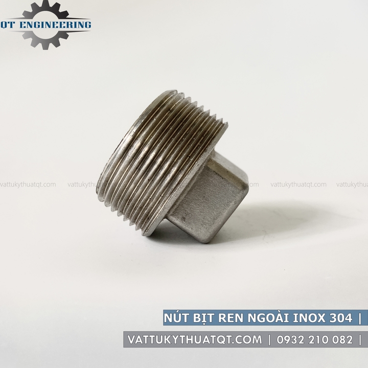 Nút Bịt Ren Ngoài Inox 304 | Phi 49,60,76 | VATTUKYTHUATQT.COM