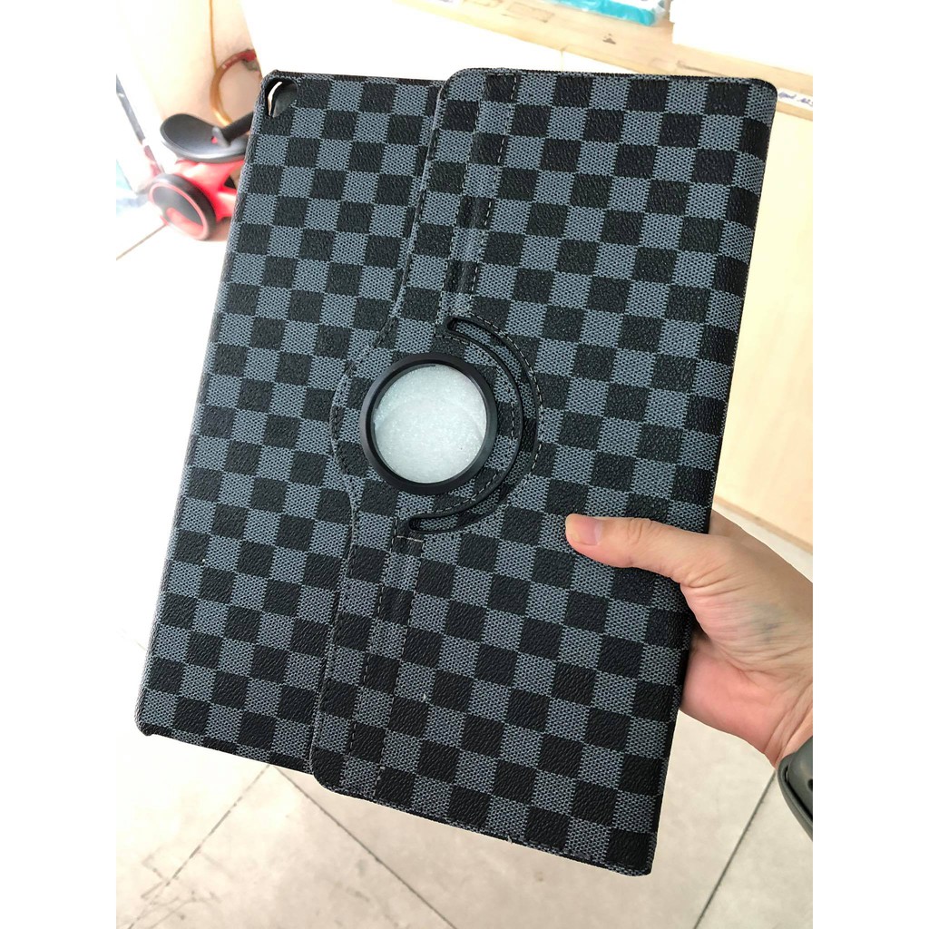 Bao Da iPad Pro 12.9 2017 Xoay 360 Độ Ca Rô Cao Cấp