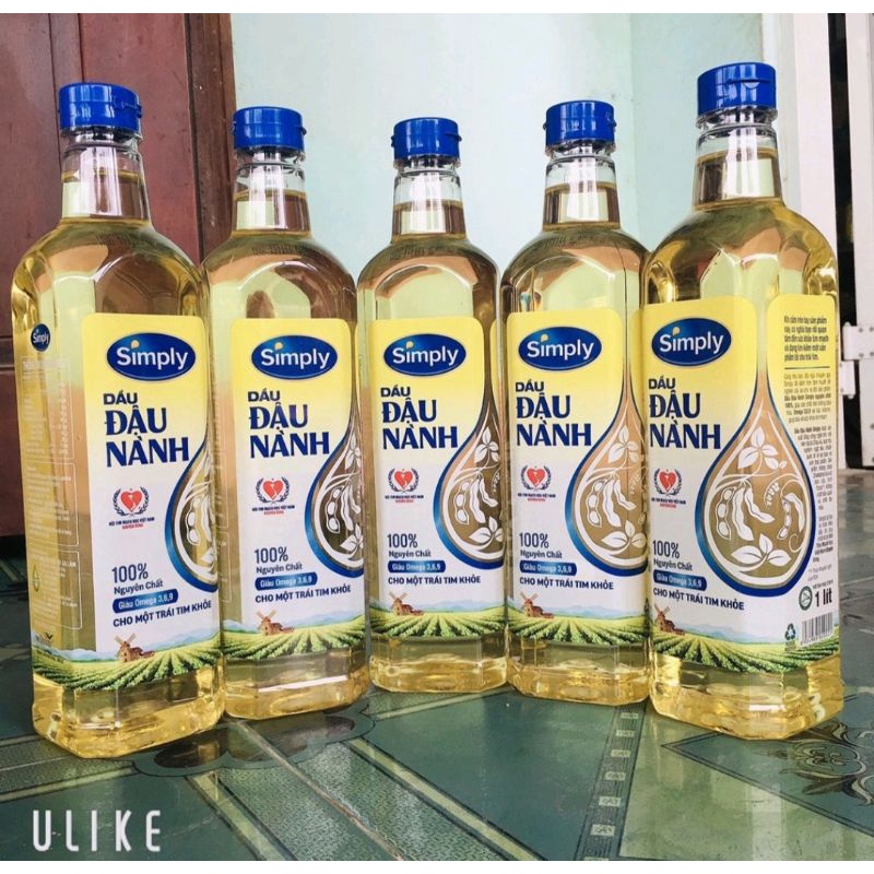Dầu Nành Simply Nguyên Chất 1lit