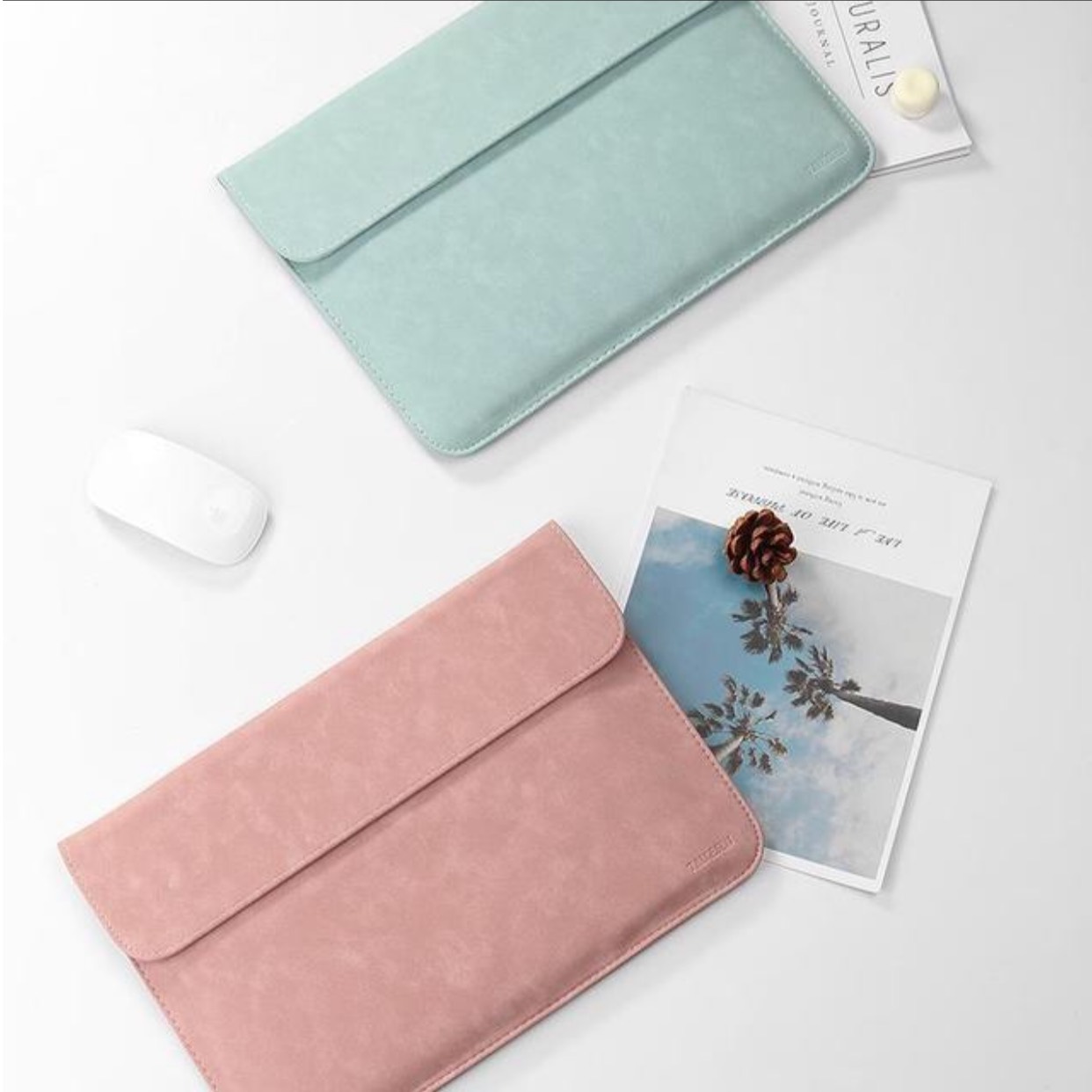 Bao da, túi da chống sốc cho Macbook, Laptop Surface