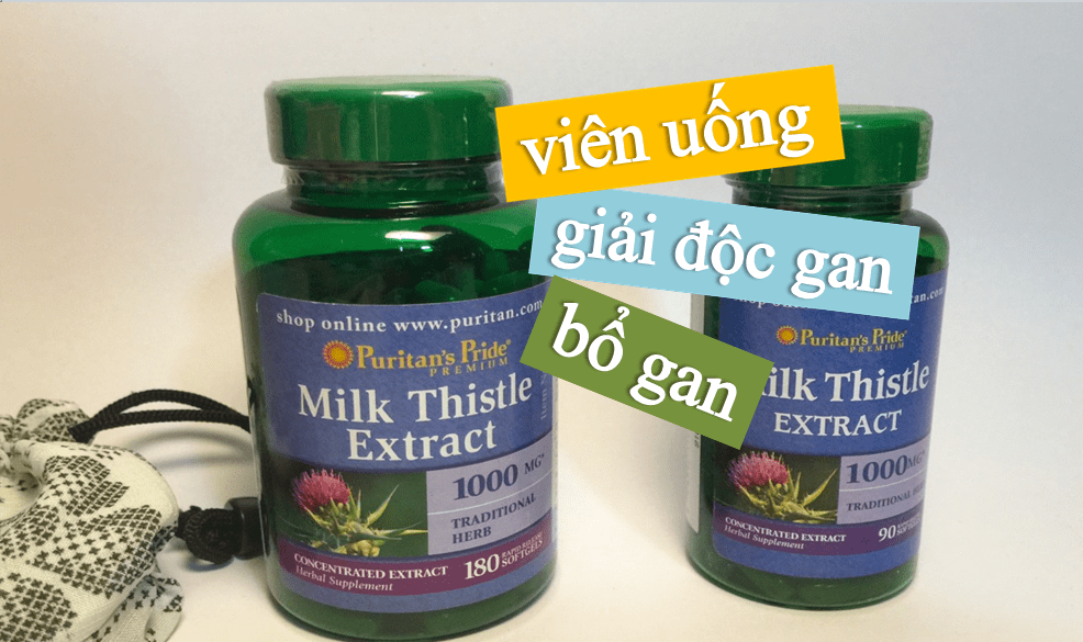 Thải độc gan mát gan Puritan Mỹ 180v