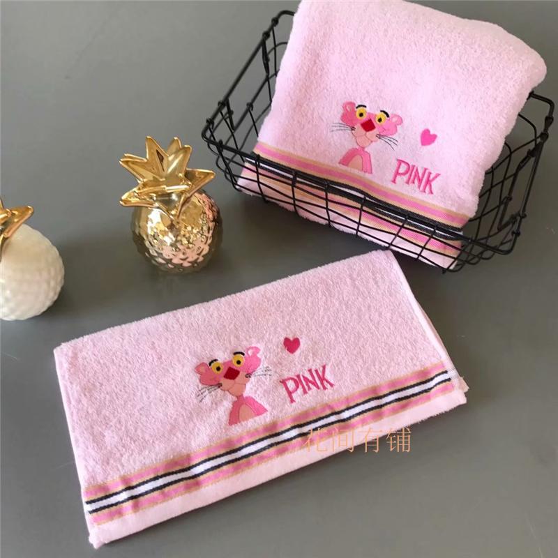 Nổi Danh Trên Mạng Trong Pink Panther Khăn Tắm 100% Cotton Người Lớn Mềm Mại Đáng Yêu Kiểu Hàn Quốc Màu Hồng Cô Gái Cặp Vợ Chồng Lớn 60*120 Cm