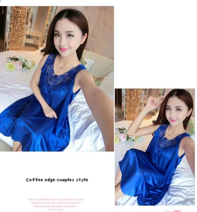 [HCM]Váy Ngủ Vải Phi Lụa Bóng A15 - BUMSTORE