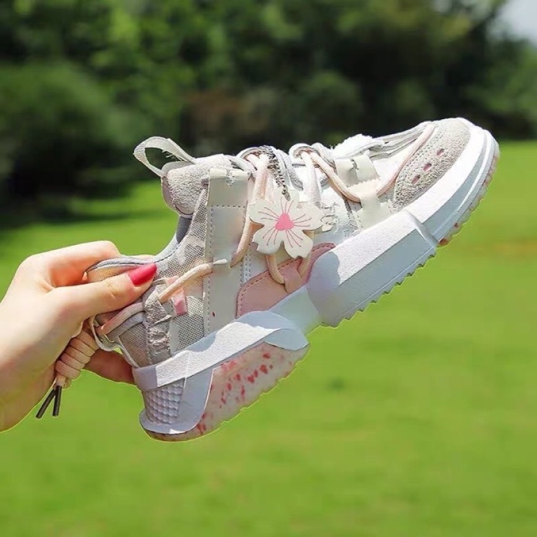 Giày Thể thao nữ Sneaker nữ Hoa anh đào Hot trend 2020, giày nữ đi học, đi làm giá rẻ