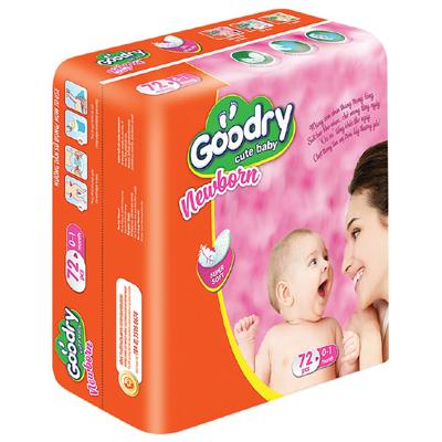 Combo 4 gói Miếng lót sơ sinh Goodry 72 miếng