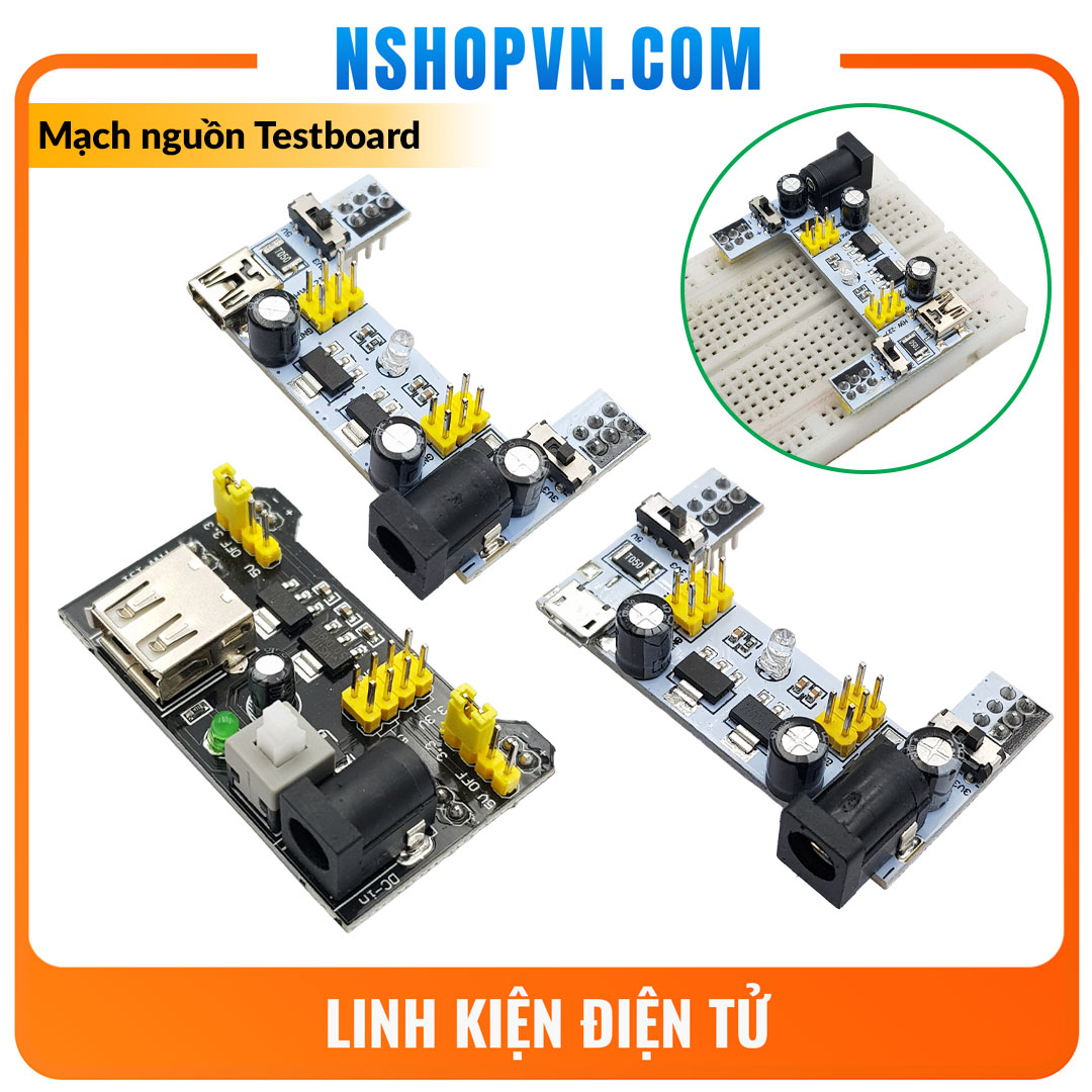 Mạch nguồn cho Testboard Breadboard MB-102 830 ngõ ra 3.3V / 5V