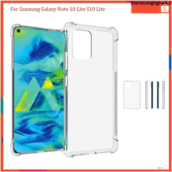 Ốp điện thoại mềm trong suốt chống sốc cho samsung galaxy note 10 lite / s10 lite
