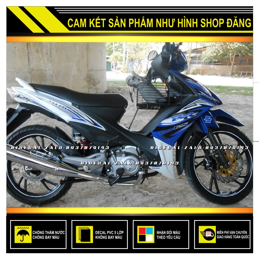 Tem rời axelo mẫu rr trắng xanh