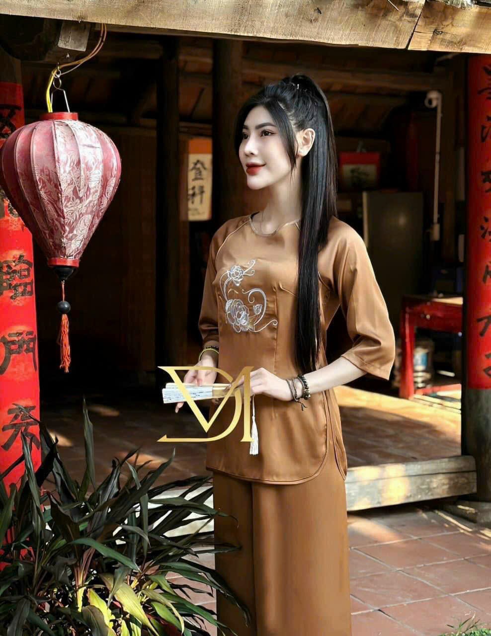SÉT BỘ LAM BÀ BA THÊU TAY LỠ SIÊU ĐẸP