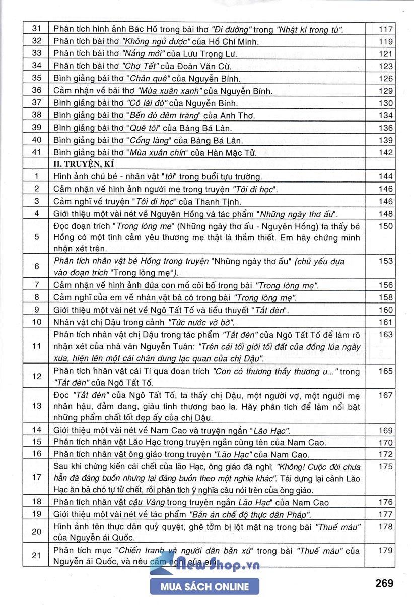 Books - Literature Analysis 8 (Ha) Newshop