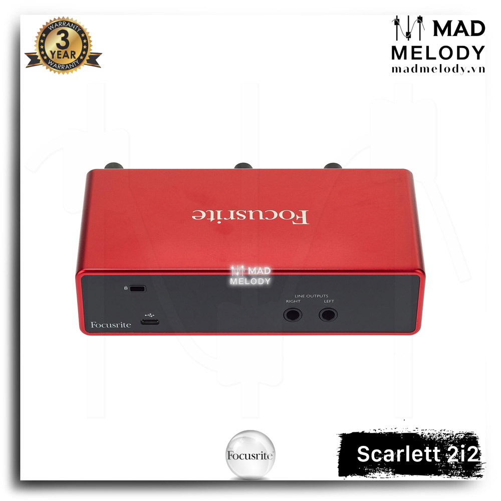 Focusrite Scarlett 2i2 USB Audio Interface (3rd Gen) [soundcard thu âm/kiểm âm 2i2 Gen 3, thế hệ 3, NEW]