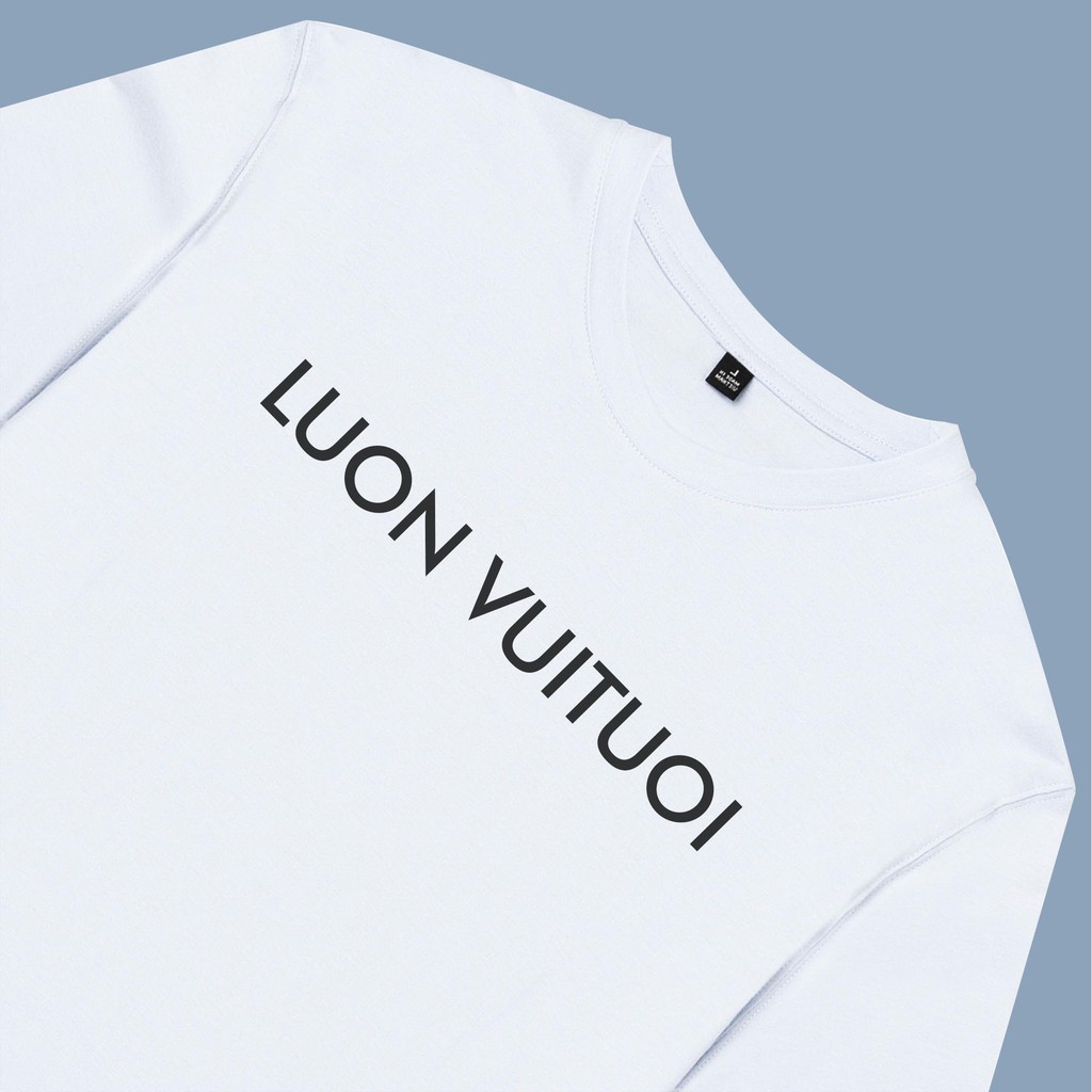 Áo thun unisex cotton in chữ - Luon Vui Tuoi