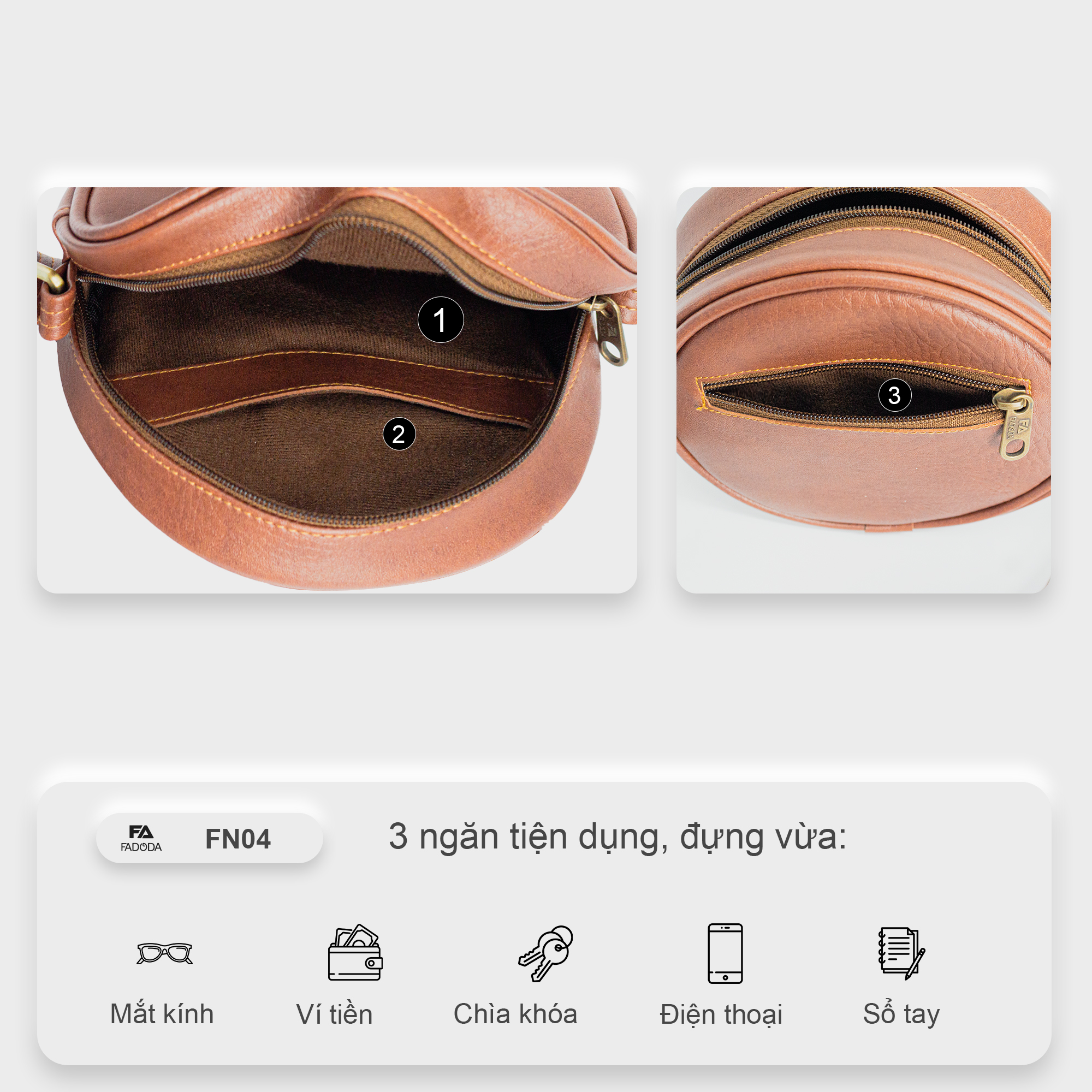 Túi đeo chéo nữ mini FA DO DA FN4