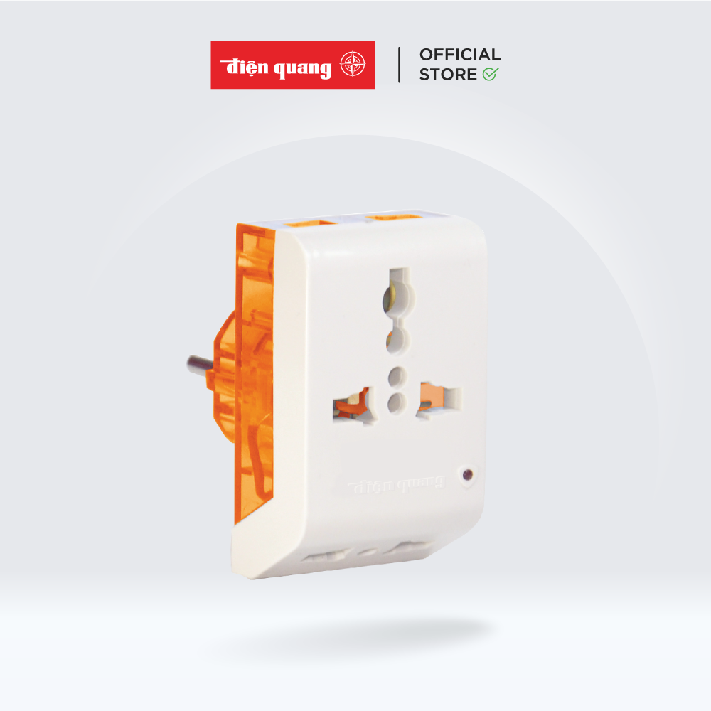 Phích cắm chuyển đa chiều Điện Quang ĐQ EPC NK-803-K-O (Màu cam)