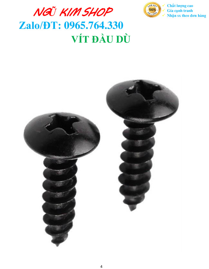 Speaker Screw _ Spirit Head Screw with Pointed Tail M4 X L