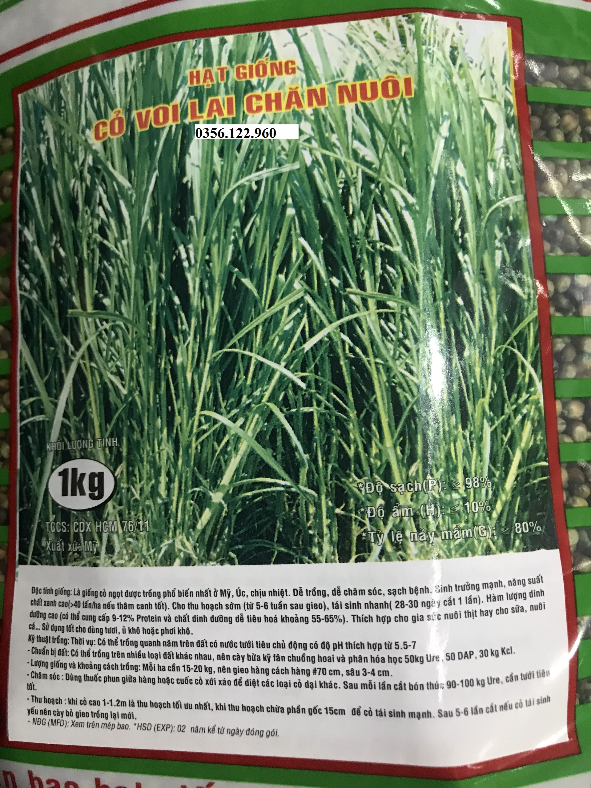 CỎ VOI LAI SIÊU NĂNG SUẤT - 200G