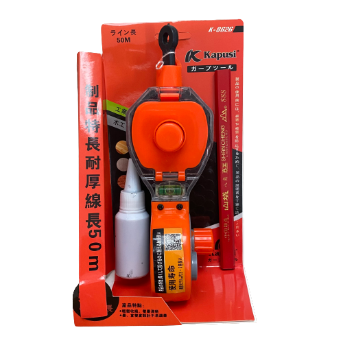 Dụng cụ Búng mực 50m KAPUSI Japan kèm hộp mực, bút chì, Bảo hành 12 thángTools and Hardware